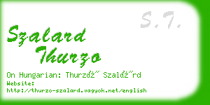 szalard thurzo business card